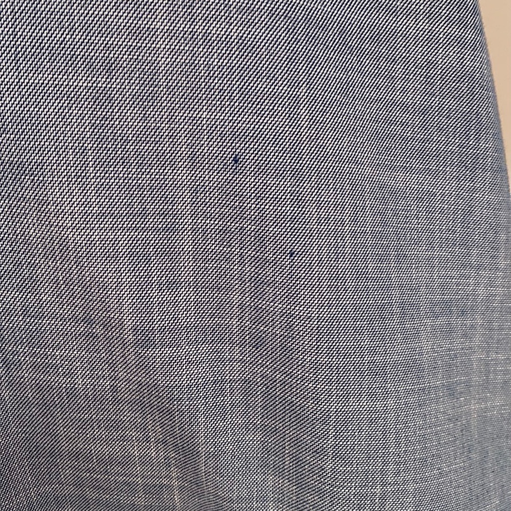 Banana Republic Blue Chambray 8 Coastal Grandma Preppy Ruffle Silhouette Dress - Picture 12 of 12